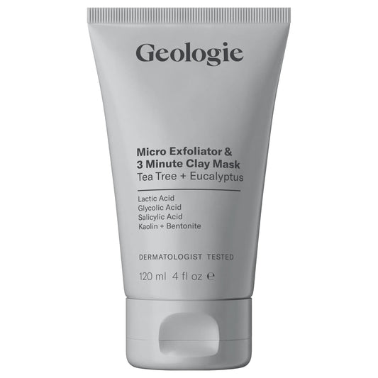 Geologie 3-in-1 Face Scrub & Clay Mask for Men – Exfoliates, Deep Cleans & Clears Pores