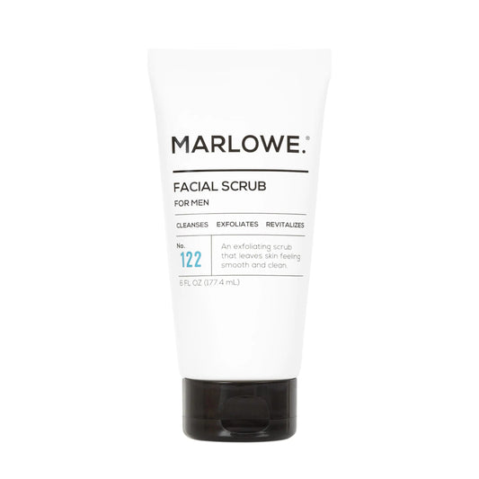 Marlowe. No. 122 Face Scrub for Men – Daily Exfoliating Cleanser with Pine & Agarwood Scent - 6oz