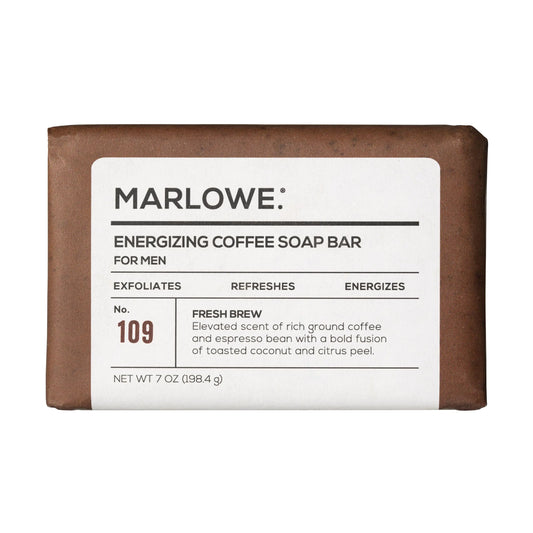 Marlowe No. 109 Coffee Soap for Men – Exfoliating Bar with Coffee Grounds & Cocoa Butter