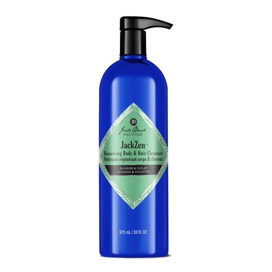 Jack Black Jackzen Renewing Cleanser – 2-in-1 Body & Hair Wash, Earthy Fragrance, 33 oz